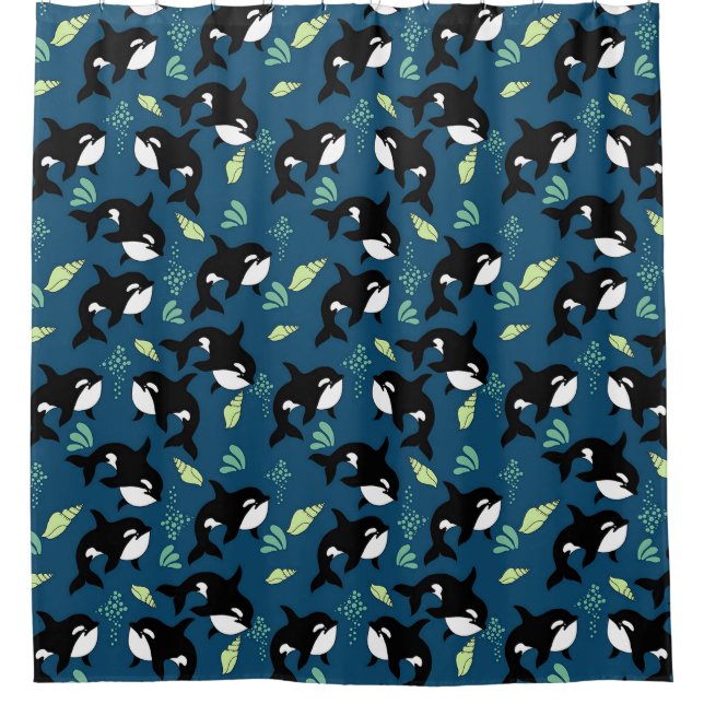 Killer Whale The Other Dolphin Shower Curtain (Front)