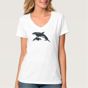 Killer Whale V-Neck T-Shirt