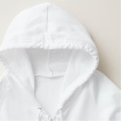 Killer Whales Embroidered Hoodie (Detail - Neck (in White))
