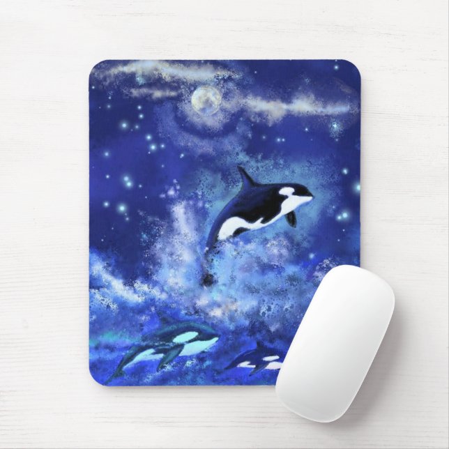 Killer Whales Mouse Pad (With Mouse)