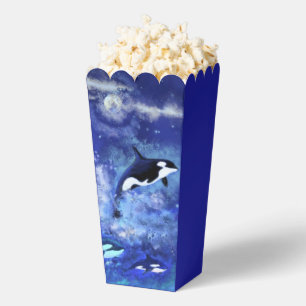Killer Whales on Full Moon Popcorn Box