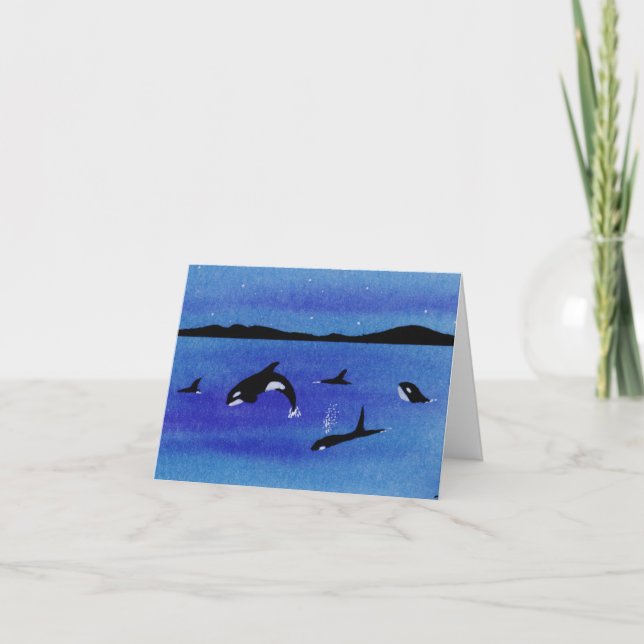 Killer Whales Thank You Card (Front)