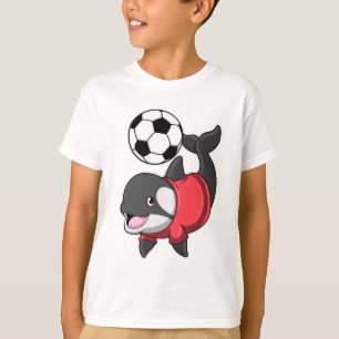 Killerwhale as Soccer player with Soccer T-Shirt