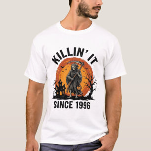 Killing It Since 1996 Vintage Halloween Reaper Des T-Shirt