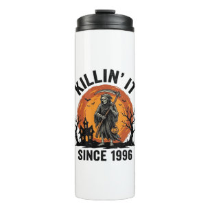 Killing It Since 1996 Vintage Halloween Reaper Des Thermal Tumbler