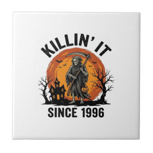 Killing It Since 1996 Vintage Halloween Reaper Des Tile