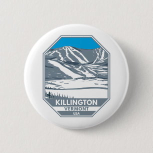 Killington Ski Area Winter Vermont 6 Cm Round Badge