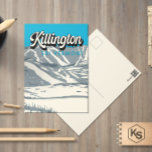 Killington Ski Area Winter Vermont Vintage Postcard<br><div class="desc">Killington Winter art design showcasing the winter landscape.</div>
