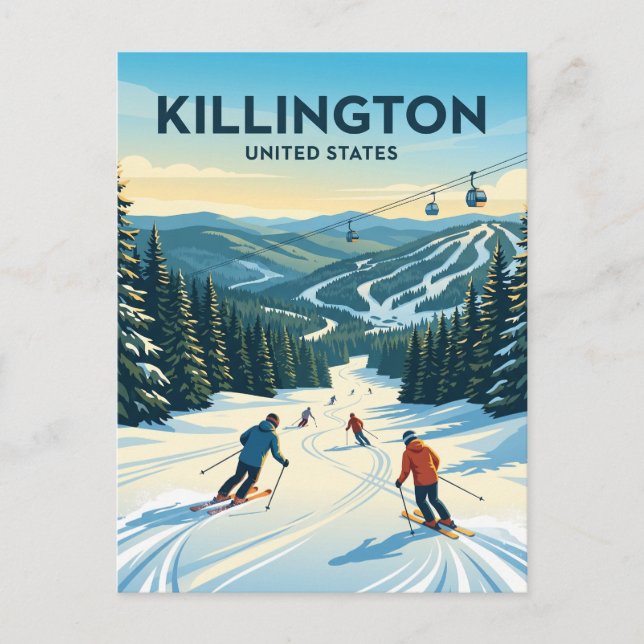 Killington Ski Resort Vermont Postcard (Front)