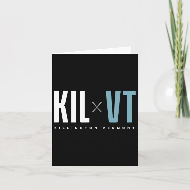 Killington Vermont Graphic Ski  Card (Front)