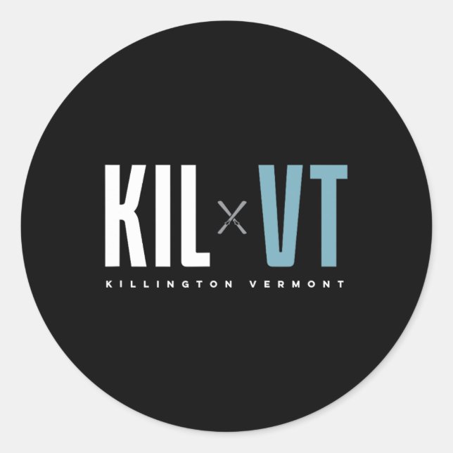 Killington Vermont Graphic Ski  Classic Round Sticker (Front)