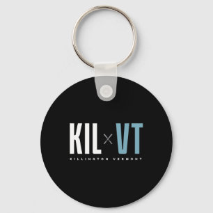 Killington Vermont Graphic Ski Key Ring
