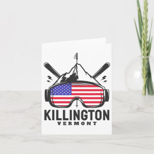 Killington Vermont Ski Retro Skiing Card