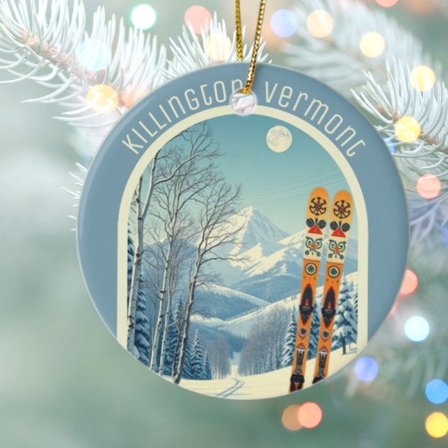 Killington Vermont ski souvenir  Ceramic Tree Decoration (Creator Uploaded)