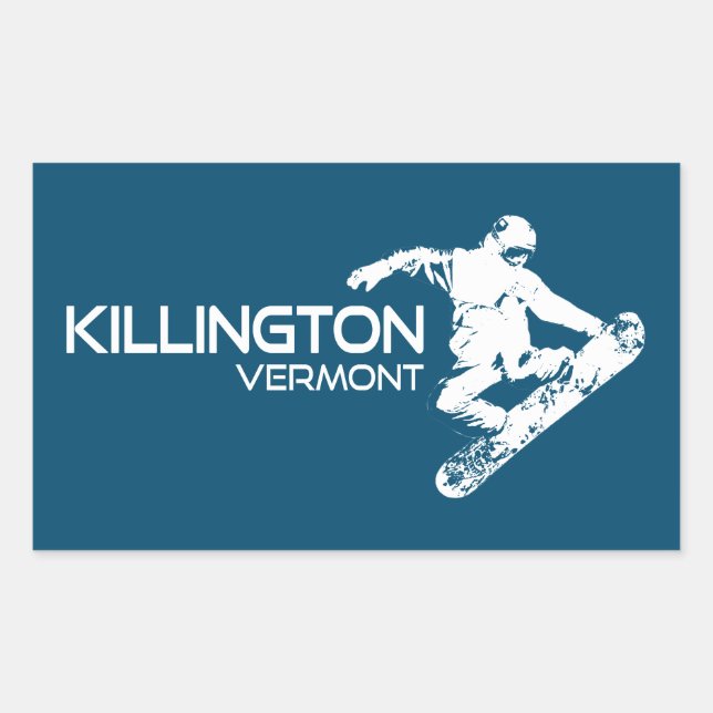 Killington Vermont Snowboarder Rectangular Sticker (Front)