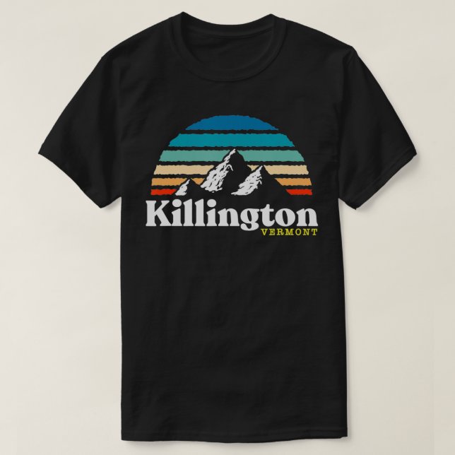 Killington Vermont USA Ski Resort 1980s Retro TShi T-Shirt (Design Front)