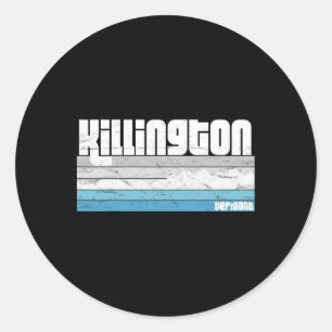 Killington Vermont Vt Retro Vacation Skiing Snowbo Classic Round Sticker