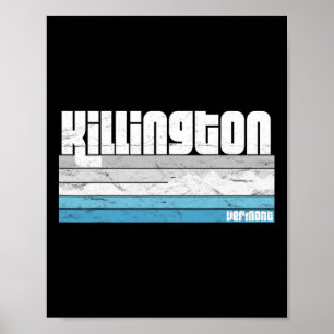 Killington Vermont Vt Retro Vacation Skiing Snowbo Poster