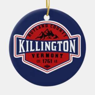 Killington VT Ski Trip Ceramic Tree Decoration