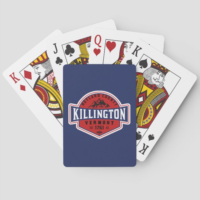 Killington VT Skiing  Playing Cards (Back)