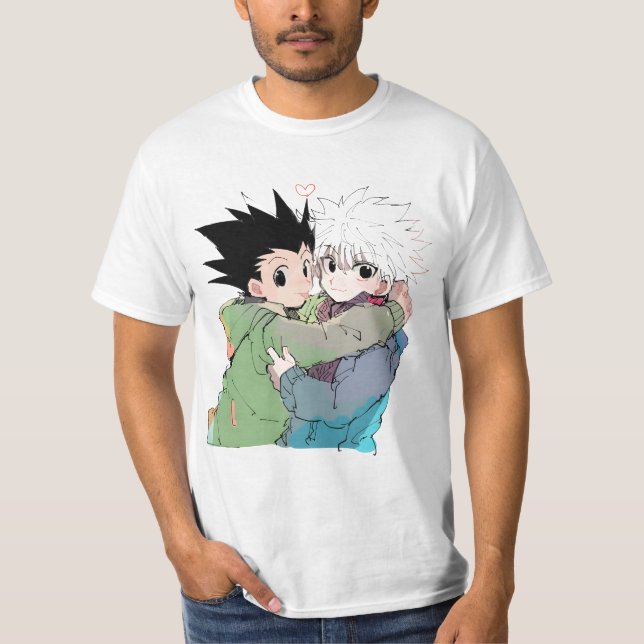 " Killua hugs Gon Hunter x Hunter" T-Shirt (Front)