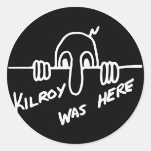 Kilroy black sticker