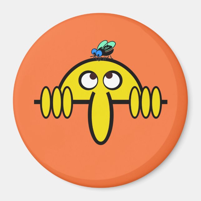 Kilroy Fly on Head Magnet (Front)