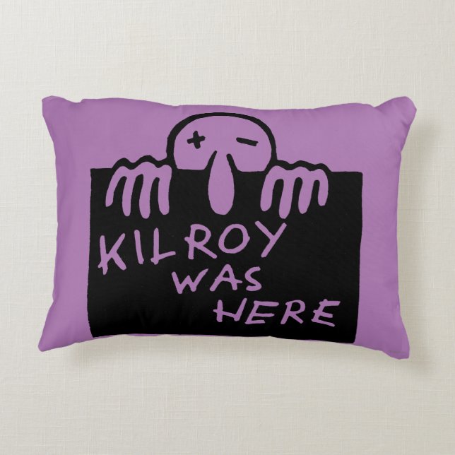 Kilroy Was Here Decorative Cushion (Back)
