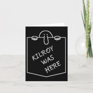 Kilroy Was Here Graffiti Art Pocket  Card