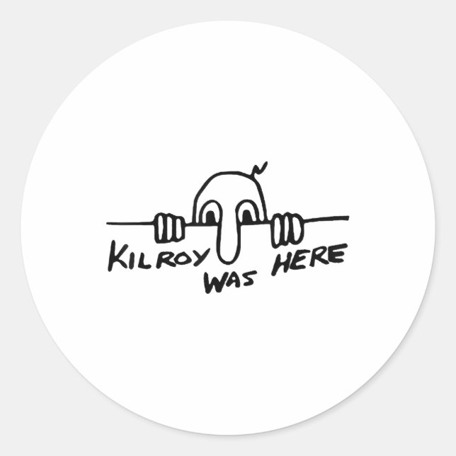 Kilroy Was Here - World War Ii, Ww2, Historical, G Classic Round Sticker (Front)