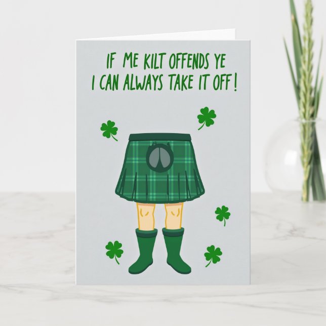 Kilt Offends Ye Take It Off Card (Front)