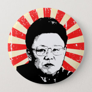 Kim Jong Il 10 Cm Round Badge