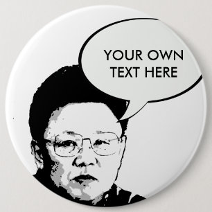 Kim Jong Il 6 Cm Round Badge