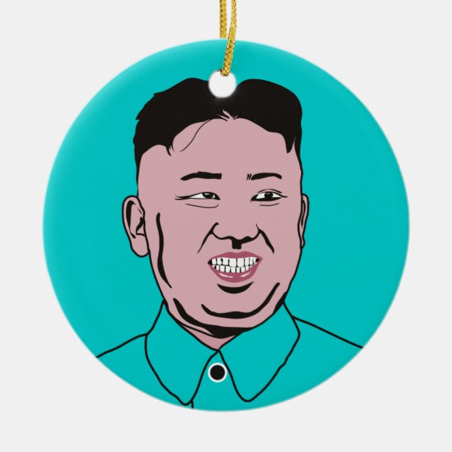 Kim Jong-un | 김정은 Ceramic Tree Decoration (Front)