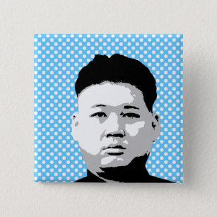 Kim Jong Un 15 Cm Square Badge