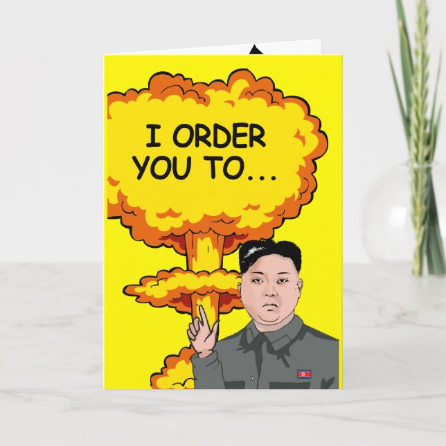 Kim Jong Un Birthday Blast Card (Front)