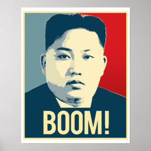 Kim Jong Un - Boom - Propaganda Poster -