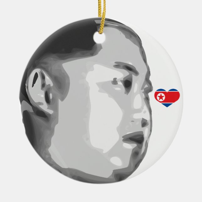 Kim Jong-Un Ceramic Tree Decoration (Front)