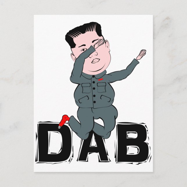 Kim Jong-Un Dabbing Postcard (Front)