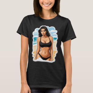 Kim Kardashian Beach Sticker T-Shirt