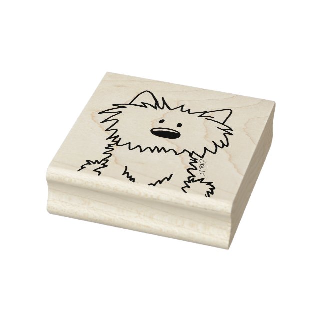 ©️Kim Niles KiniArt Westie Rubber Stamp (Stamp)