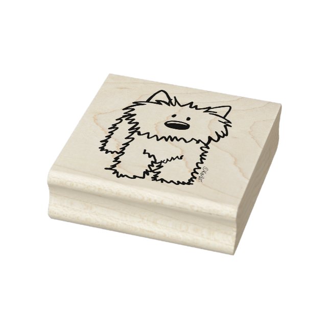 ©️Kim Niles KiniArt Westie Rubber Stamp (Stamp)