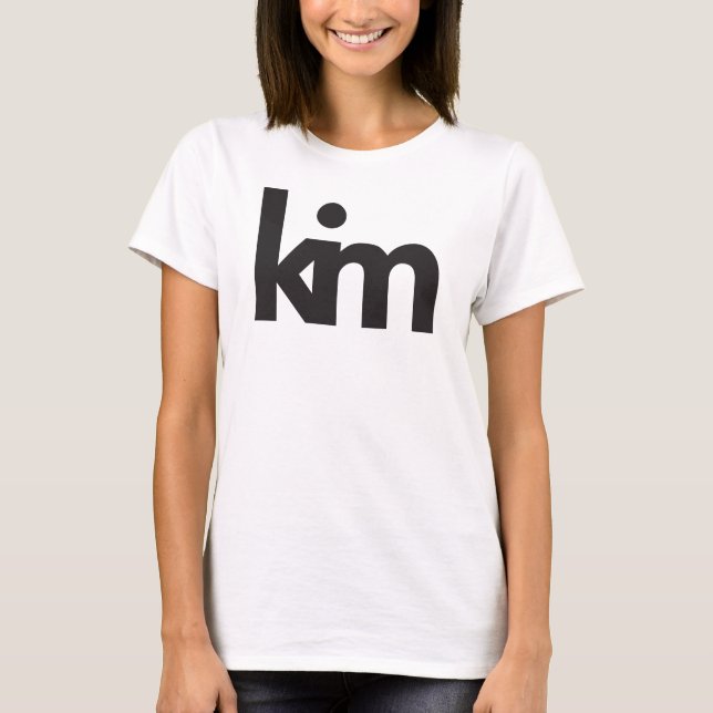 Kim, personalised short sleeve tshirt (Front)