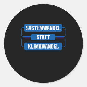 Kimawandel Climate Change Environmental Protection Classic Round Sticker