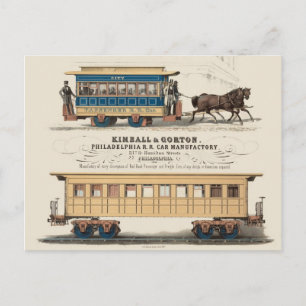 Kimball & Gorton Philadelphia R.R. Car Manufactory Postcard