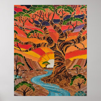 Kimberley Boab Sunset – Australian Landscape Poster