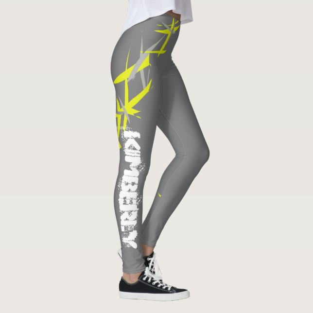 Kimberly Add Your Name Abstract Art Leggings (Right)