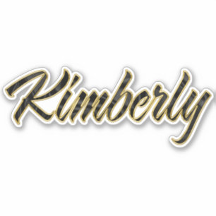 Kimberly black gold lettering sticker
