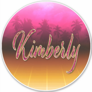 Kimberly First Name Pink Sticker