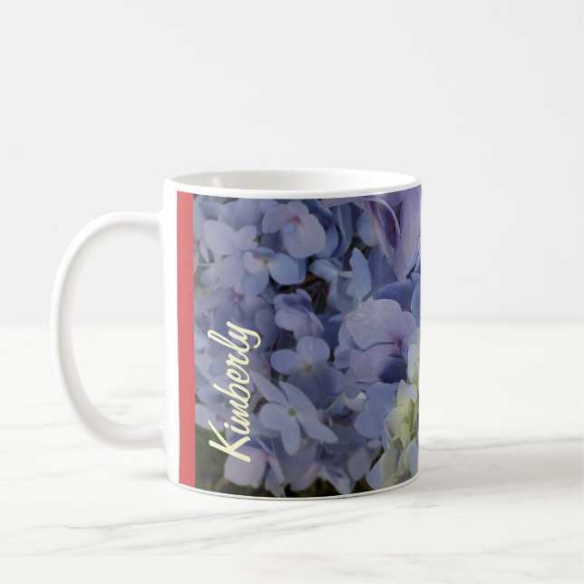 Kimberly Hydrangeas Mug #2 with Customisable Name (Left)